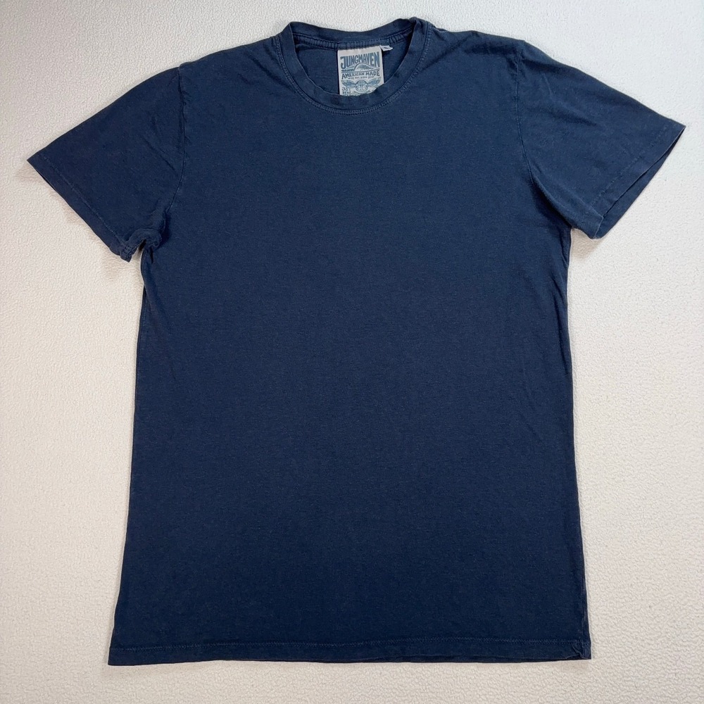 Jungmaven Hemp-Cotton T-Shirt Men's S Navy Organic Made in USA Crew Neck Tee